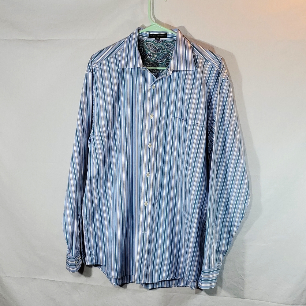 Saks Fifth Avenue Mens Long Sleeve Dress Shirt